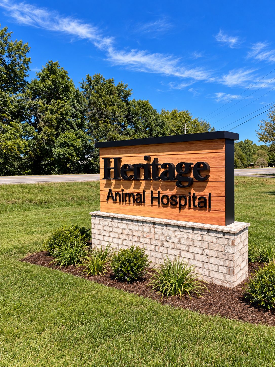 Heritage Animal Hospital entrance sign